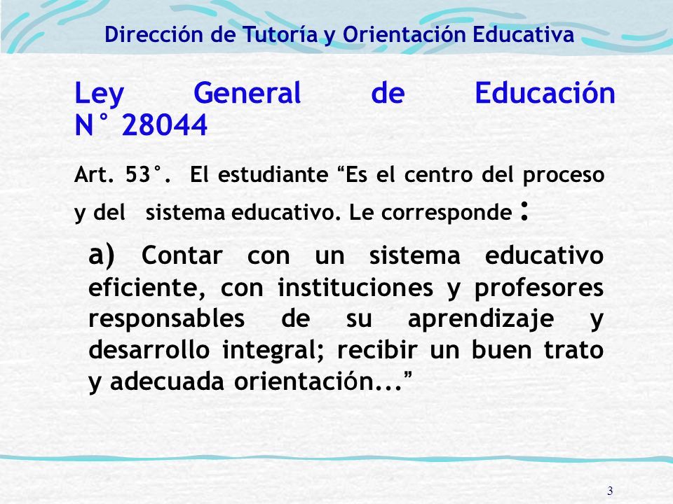 MARCO CONCEPTUAL DE LA TUTORÍA Y ORIENTACIÓN EDUCATIVA Dirección De ...