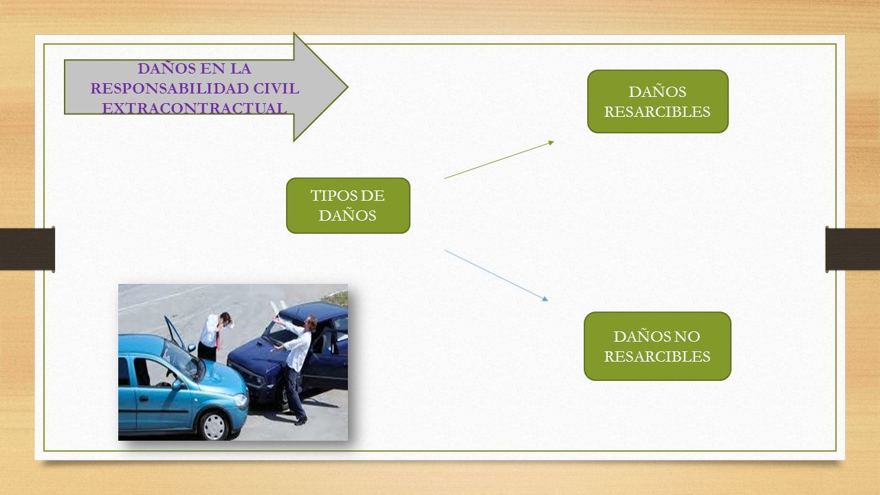 TIPOS DE DAÑOS DAÑOS RESARCIBLES DAÑOS NO RESARCIBLES DAÑOS EN LA ...