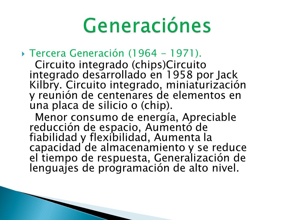  Primera Generación ( ).