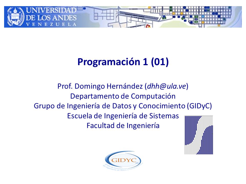 Programación 1 (01) Prof.