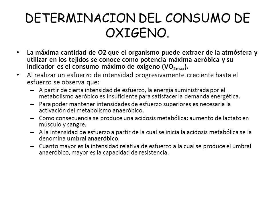 DETERMINACION DEL CONSUMO DE OXIGENO.