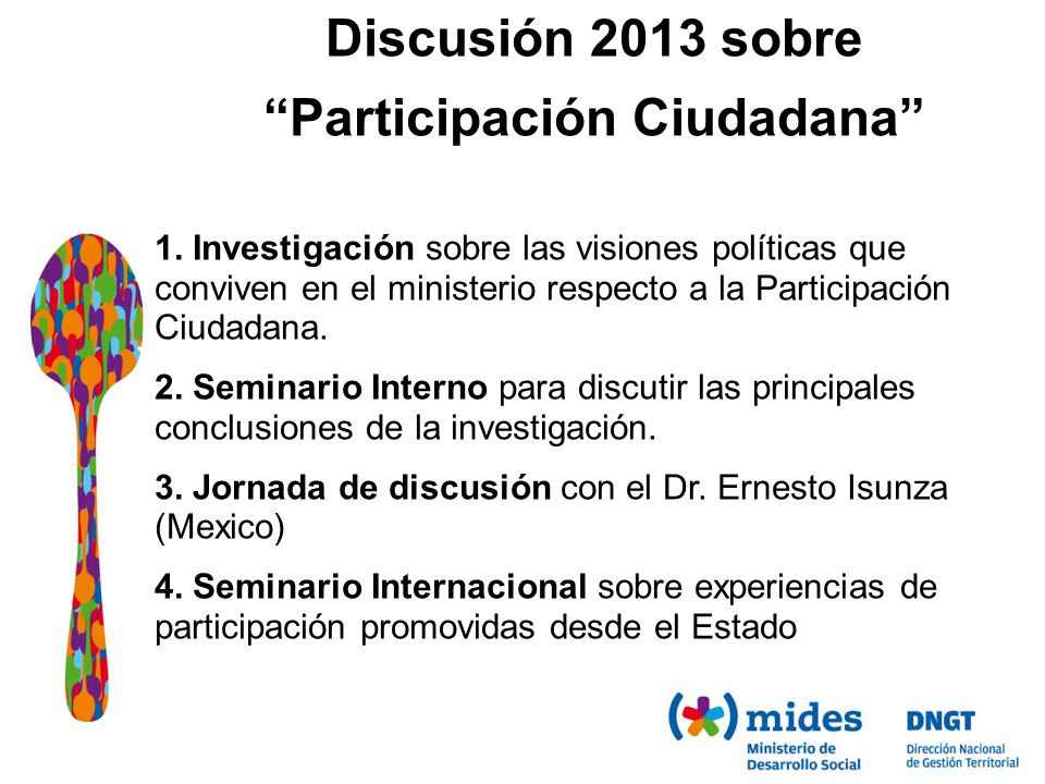 Discusión 2013 sobre Participación Ciudadana 1.