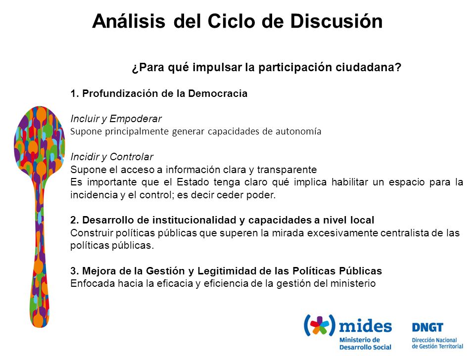 Análisis del Ciclo de Discusión ¿Para qué impulsar la participación ciudadana.