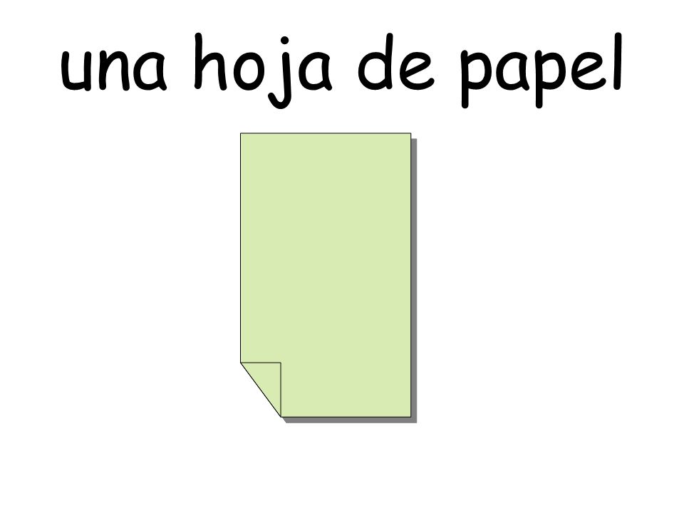 una hoja de papel