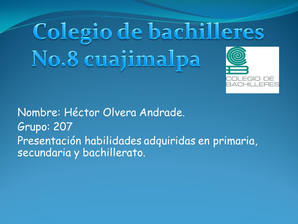 Nombre: Héctor Olvera Andrade.