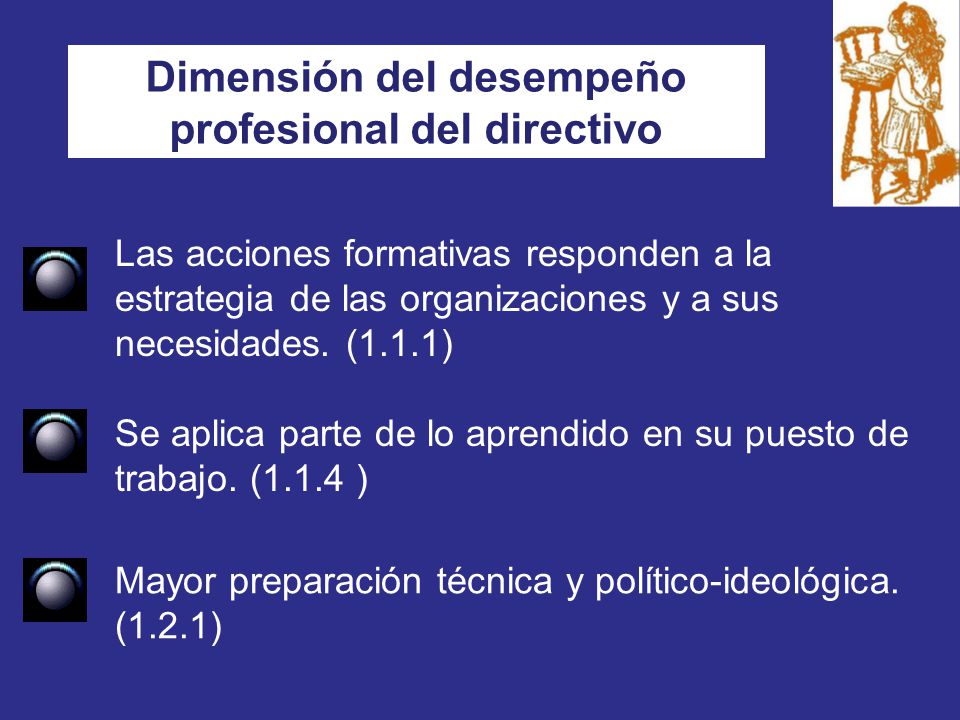 Dimensión del desempeño profesional del directivo Las acciones formativas responden a la estrategia de las organizaciones y a sus necesidades.