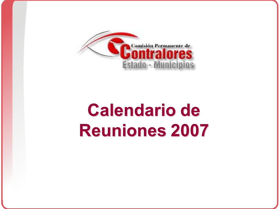 Calendario de Reuniones 2007