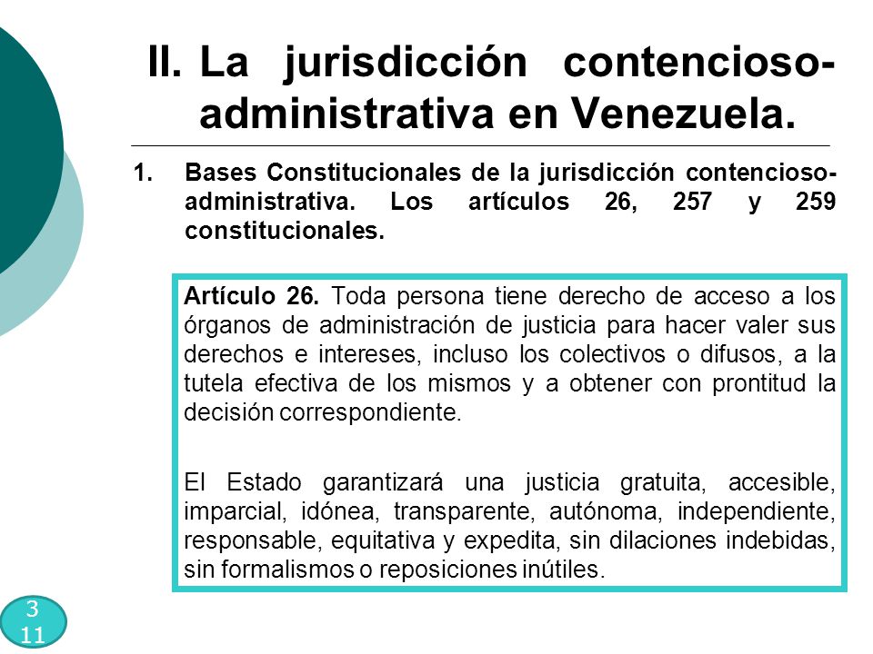 II.La jurisdicción contencioso- administrativa en Venezuela.