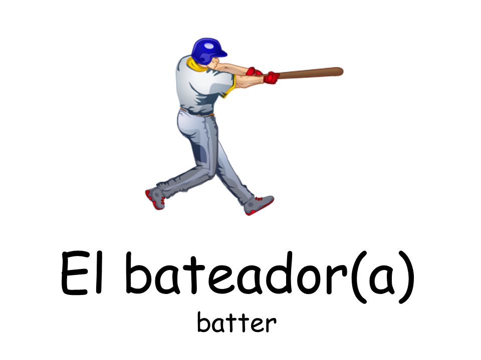 El bateador(a) batter