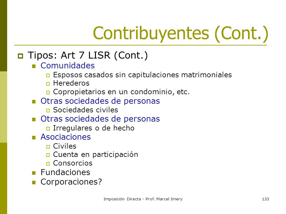 Imposicion Directa Prof Marcel Imery1 Gerencia Tributaria De La Empresa Imposicion Directa Prof Marcel Imery Ppt Descargar