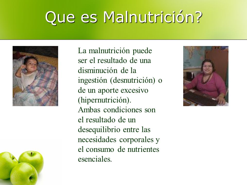 Que es Malnutrición.