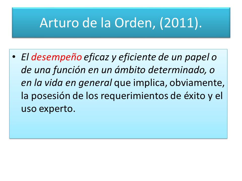 Arturo de la Orden, (2011).