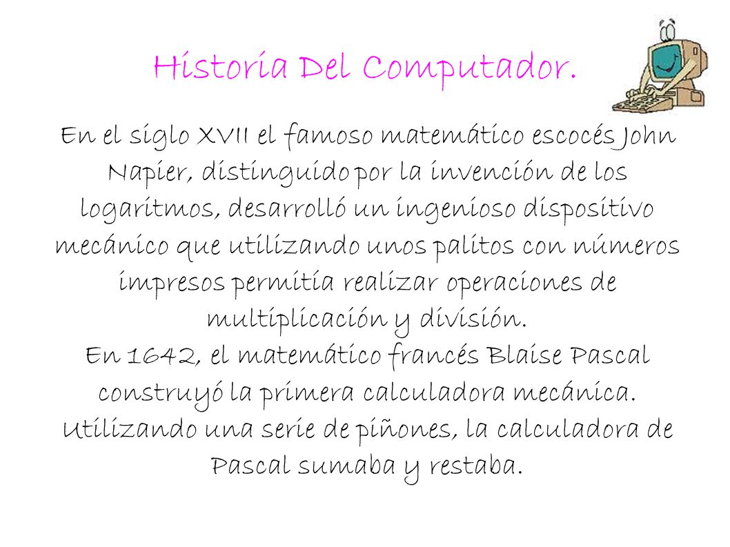 Historia Del Computador.