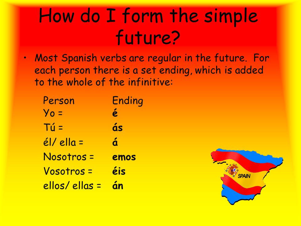The Simple Future This tense is used to indicate future events, whether in the near or distant future.