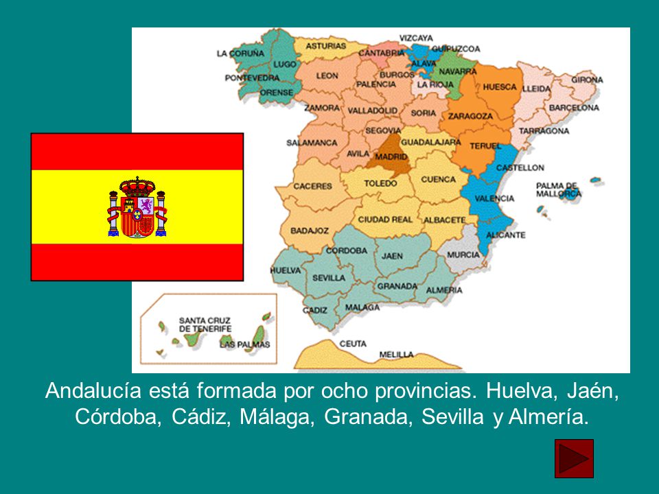 Andalucía en el Mundo. Situación. Mapa de Comunidades.