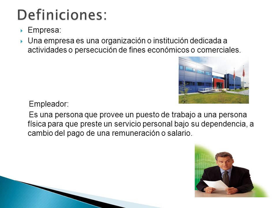  Empresa:  Una empresa es una organización o institución dedicada a actividades o persecución de fines económicos o comerciales.