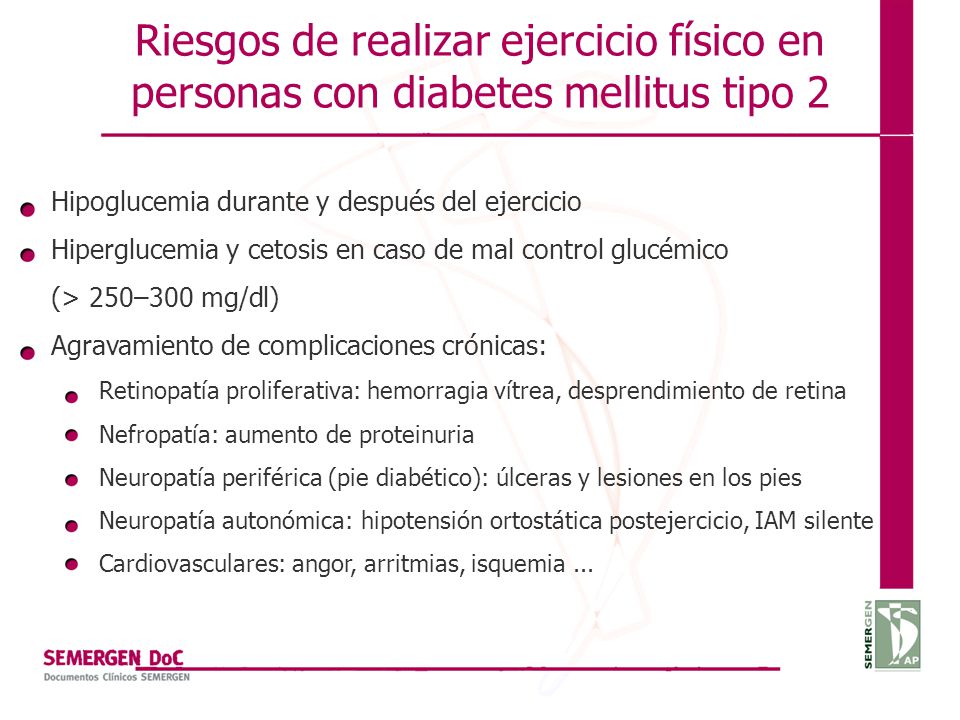 hipoglucemia post ejercicio diabetes mellitus