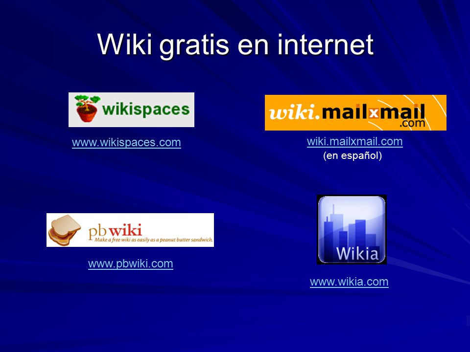 Wiki gratis en internet   wiki.mailxmail.com (en español)