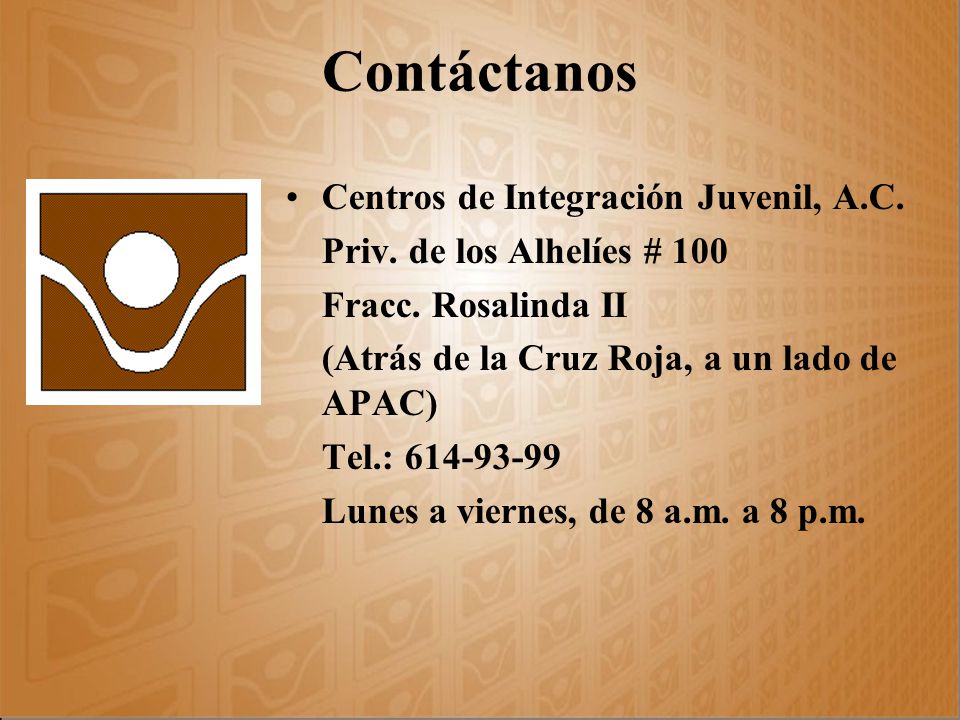 Contáctanos Centros de Integración Juvenil, A.C. Priv.
