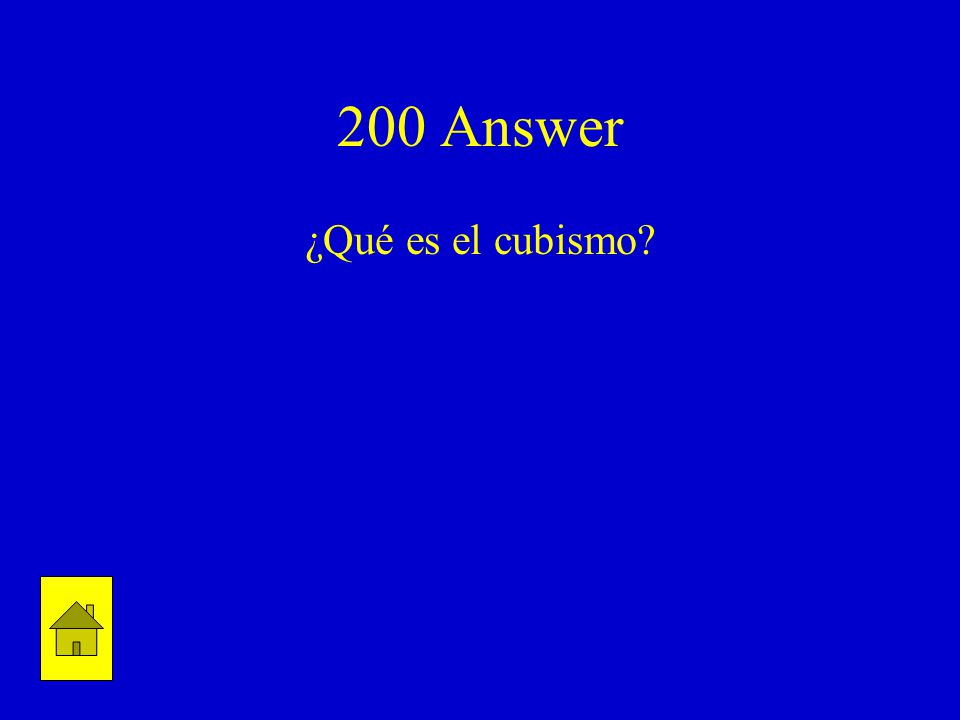 200 Answer ¿Qué es el cubismo