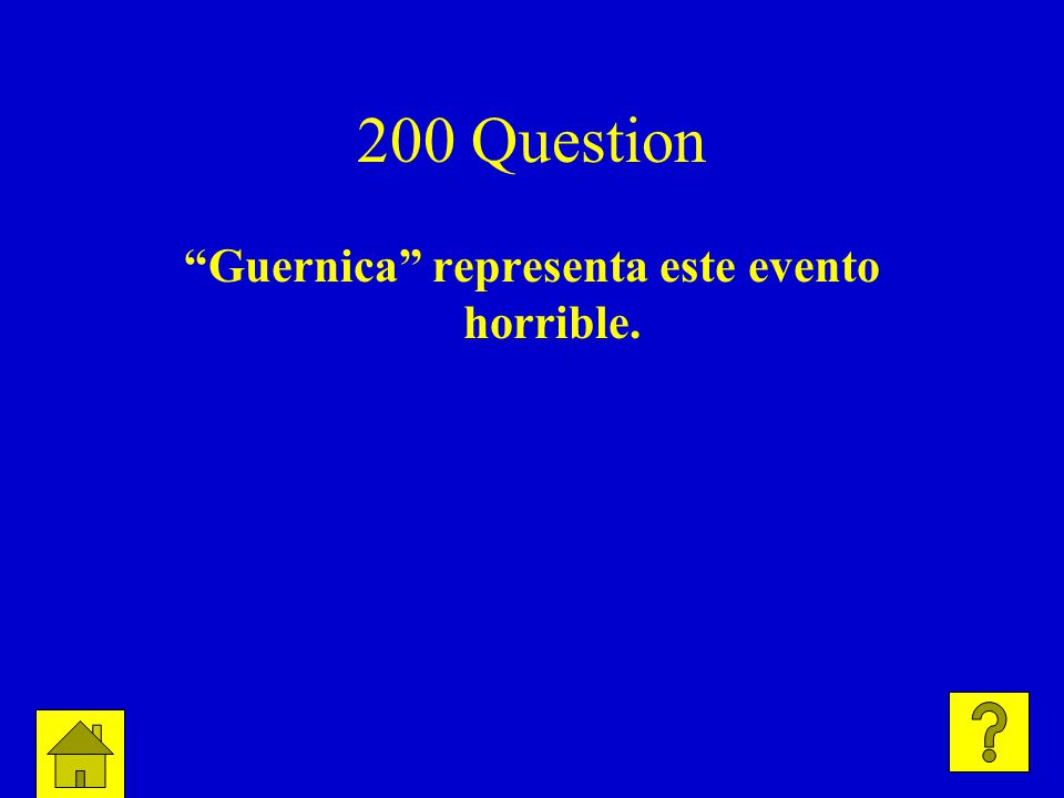 200 Question Guernica representa este evento horrible.