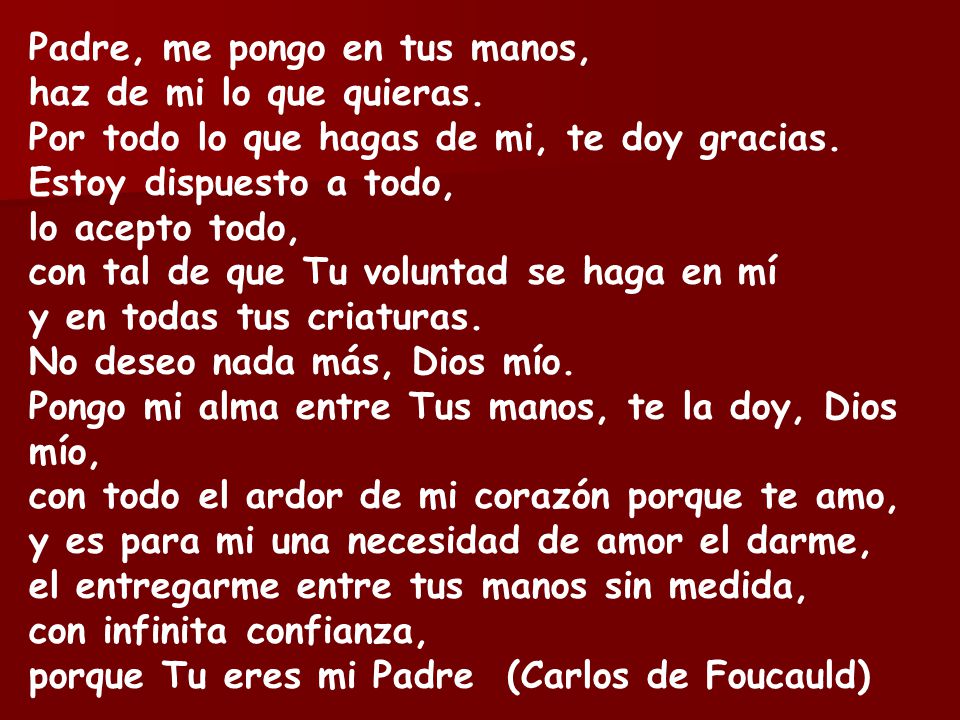 CAMINAR EN LA CONFIANZA DE LA FE El abandono en el amor del Padre como  camino de libertad. - ppt descargar