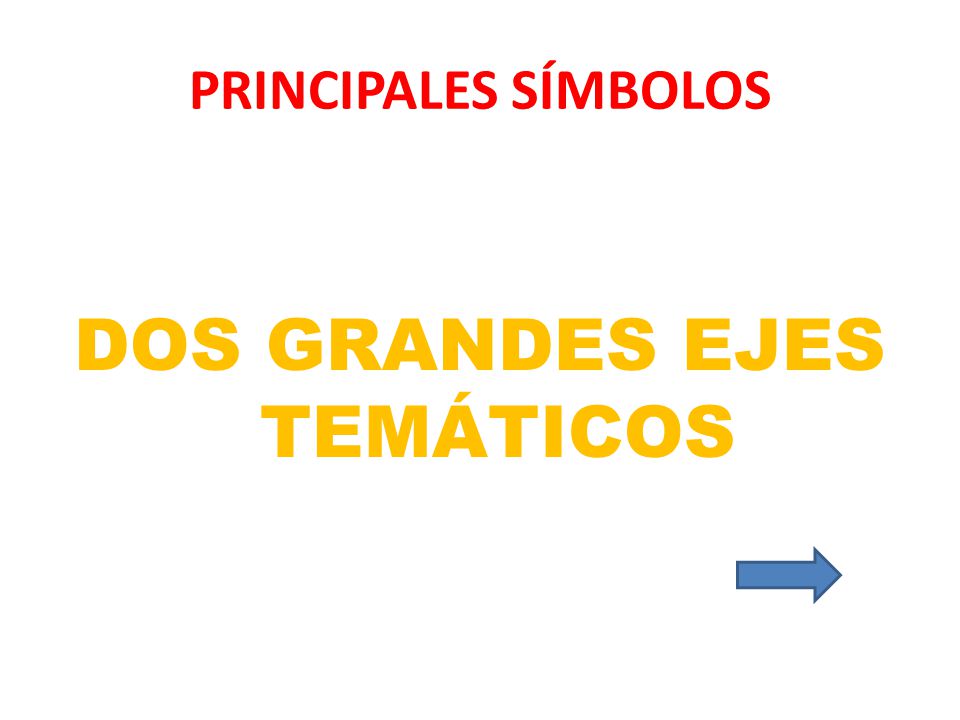 PRINCIPALES SÍMBOLOS DOS GRANDES EJES TEMÁTICOS