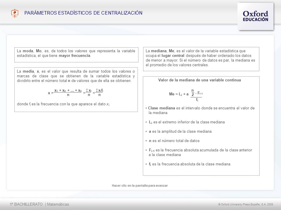 1º BACHILLERATO | Matemáticas © Oxford University Press España, S.A.