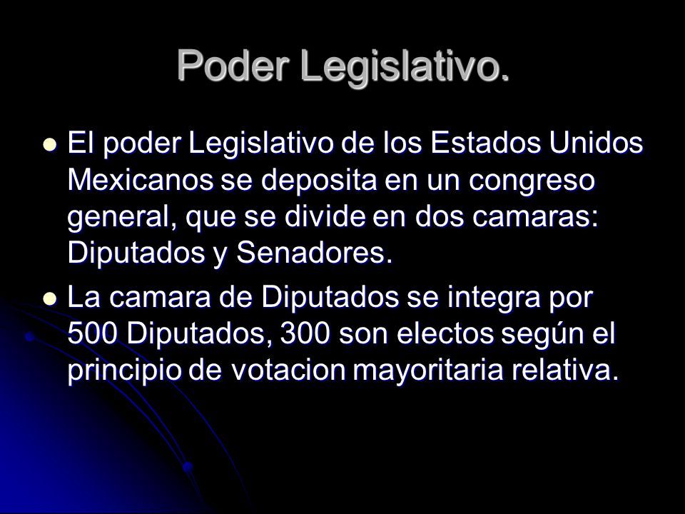 Poder Legislativo.