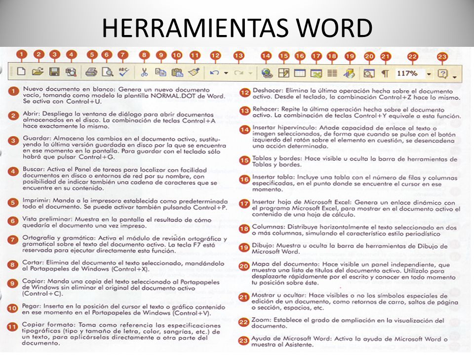 HERRAMIENTAS WORD