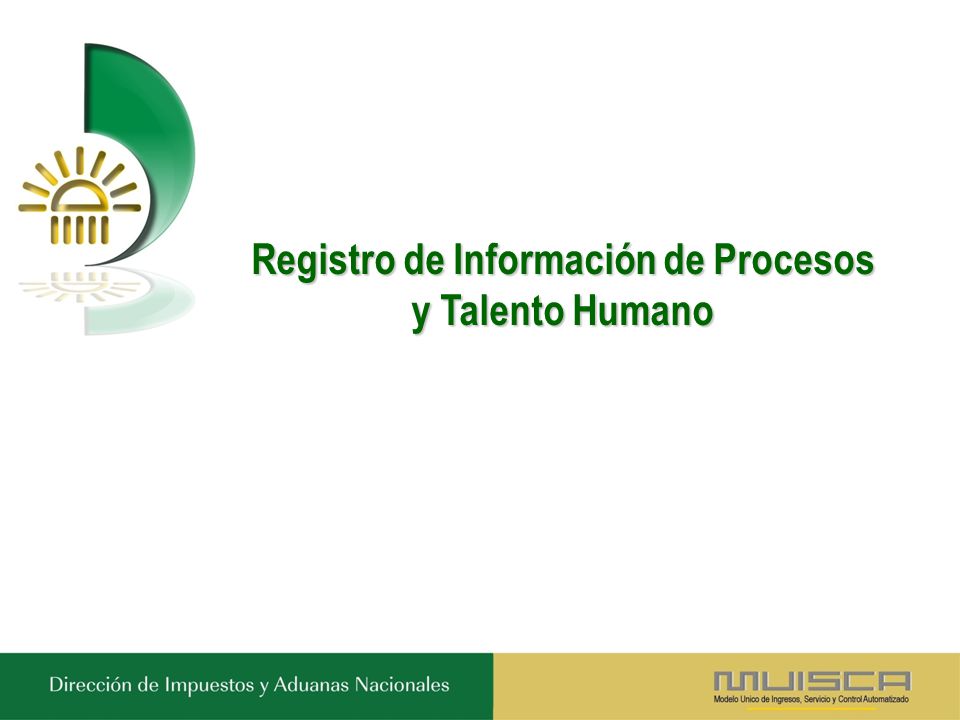 Registro de Información de Procesos y Talento Humano