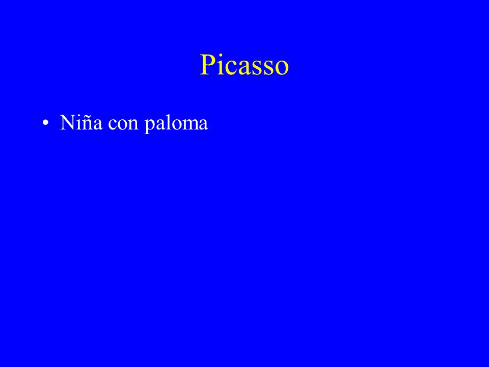 Picasso Niña con paloma