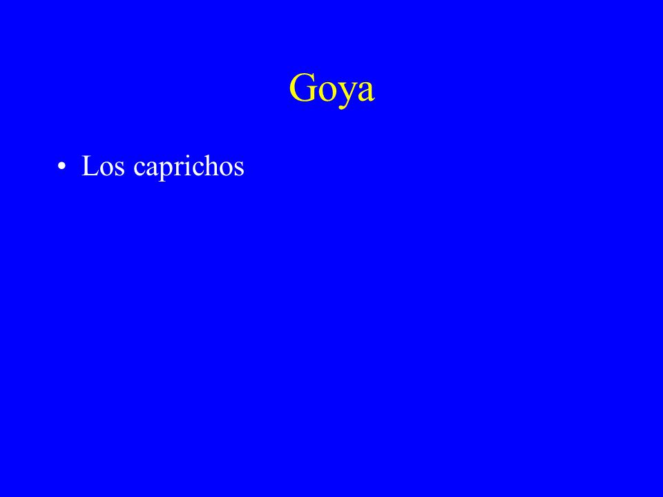 Goya Los caprichos