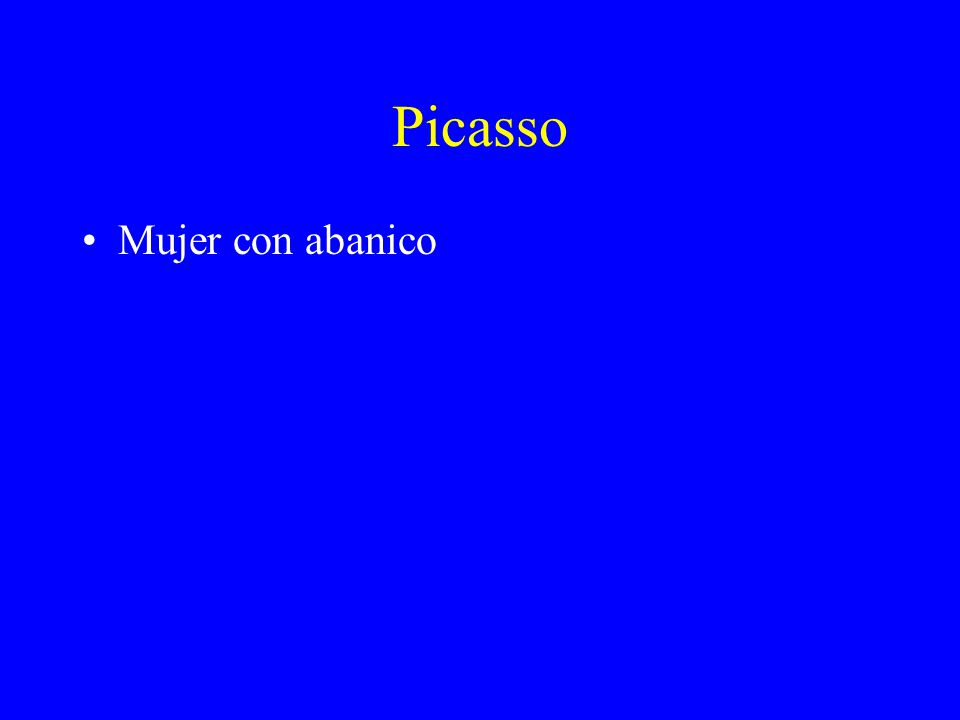 Picasso Mujer con abanico