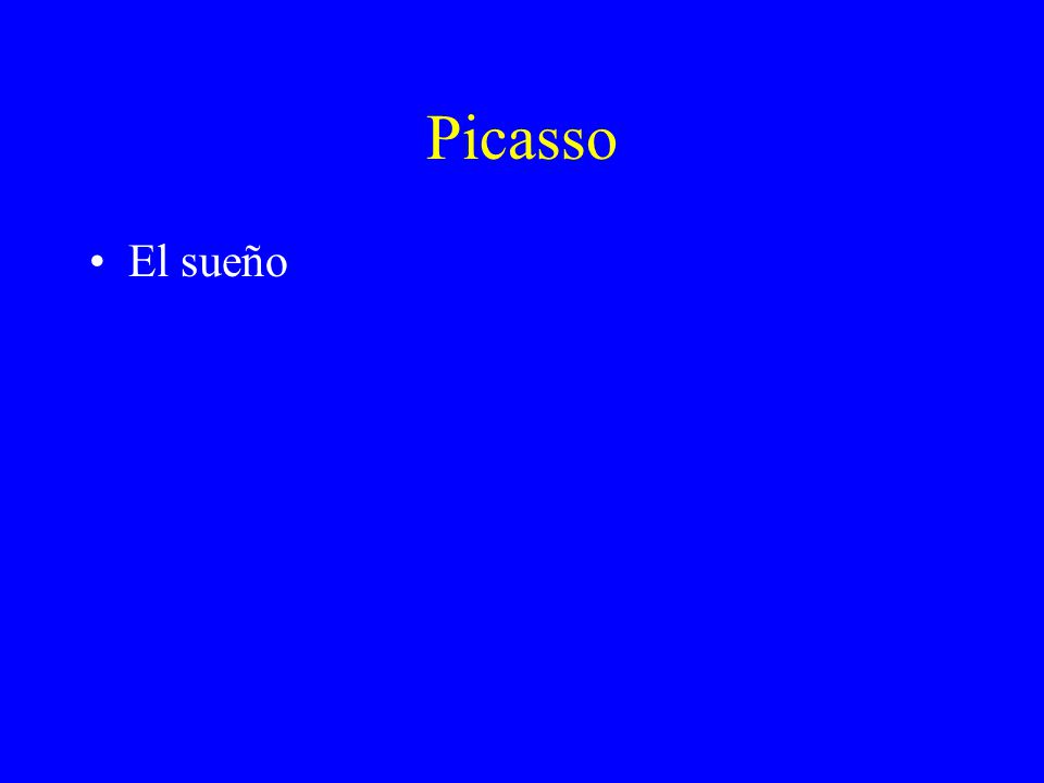 Picasso El sueño