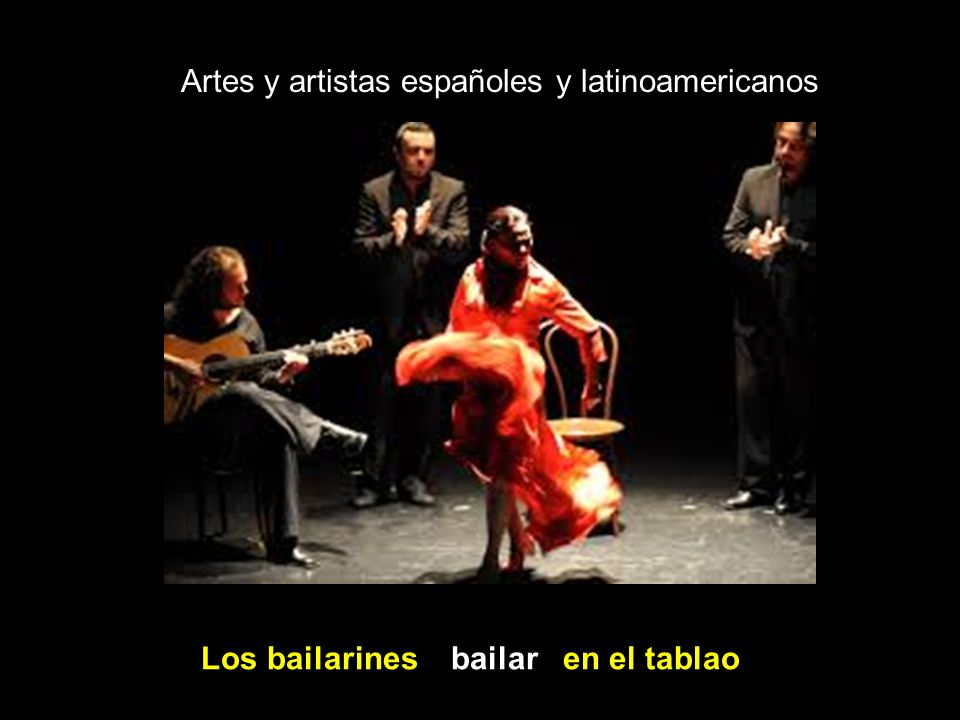 Artes y artistas españoles y latinoamericanos Los bailarines bailar en el tablao