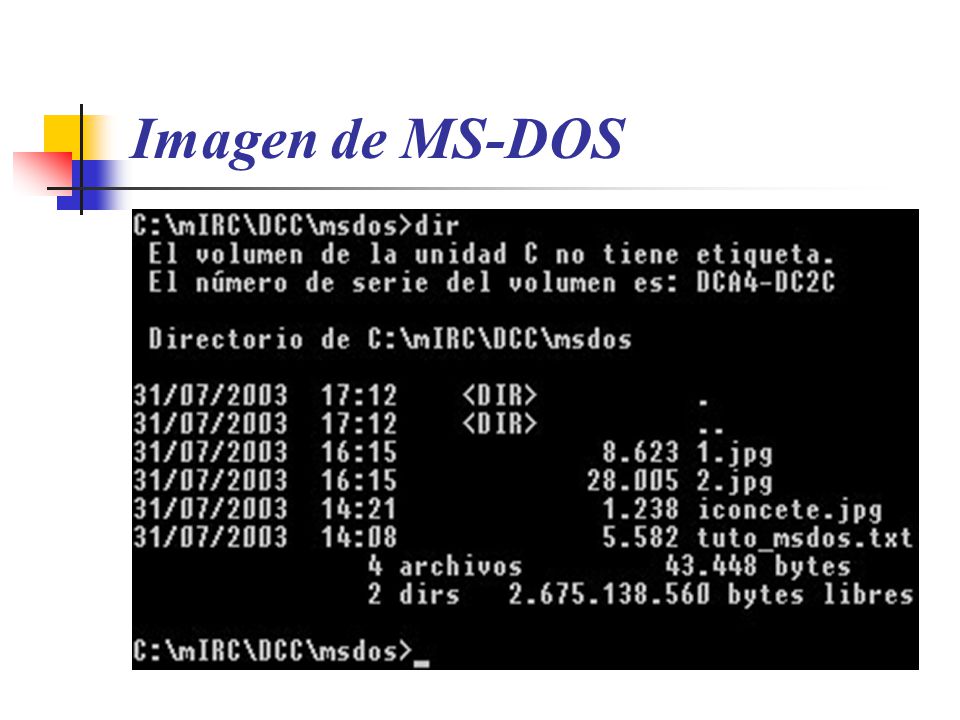 Imagen de MS-DOS