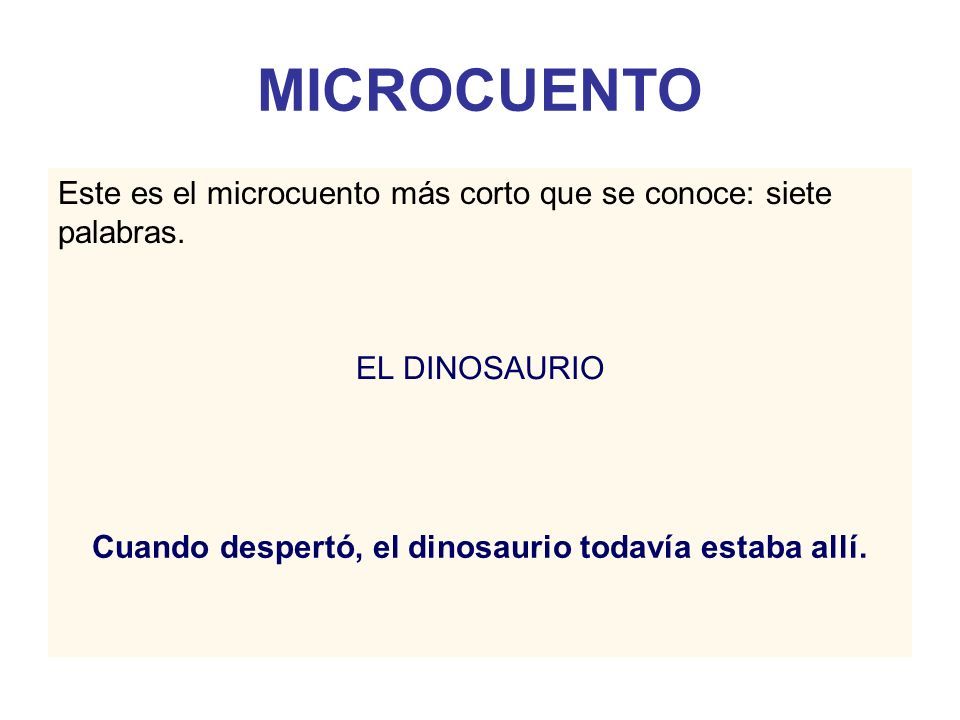 MICROCUENTO Los Microcuentos, También Llamados Microrrelatos ...