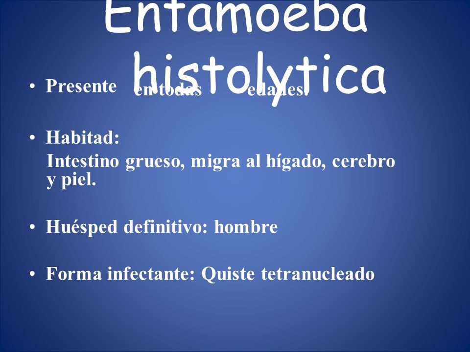 CasificaciÓn TaxonÓmica Entamoeba Histolytica Amebiasis Intestinal Y Extraintestinal Amebiasis 6685