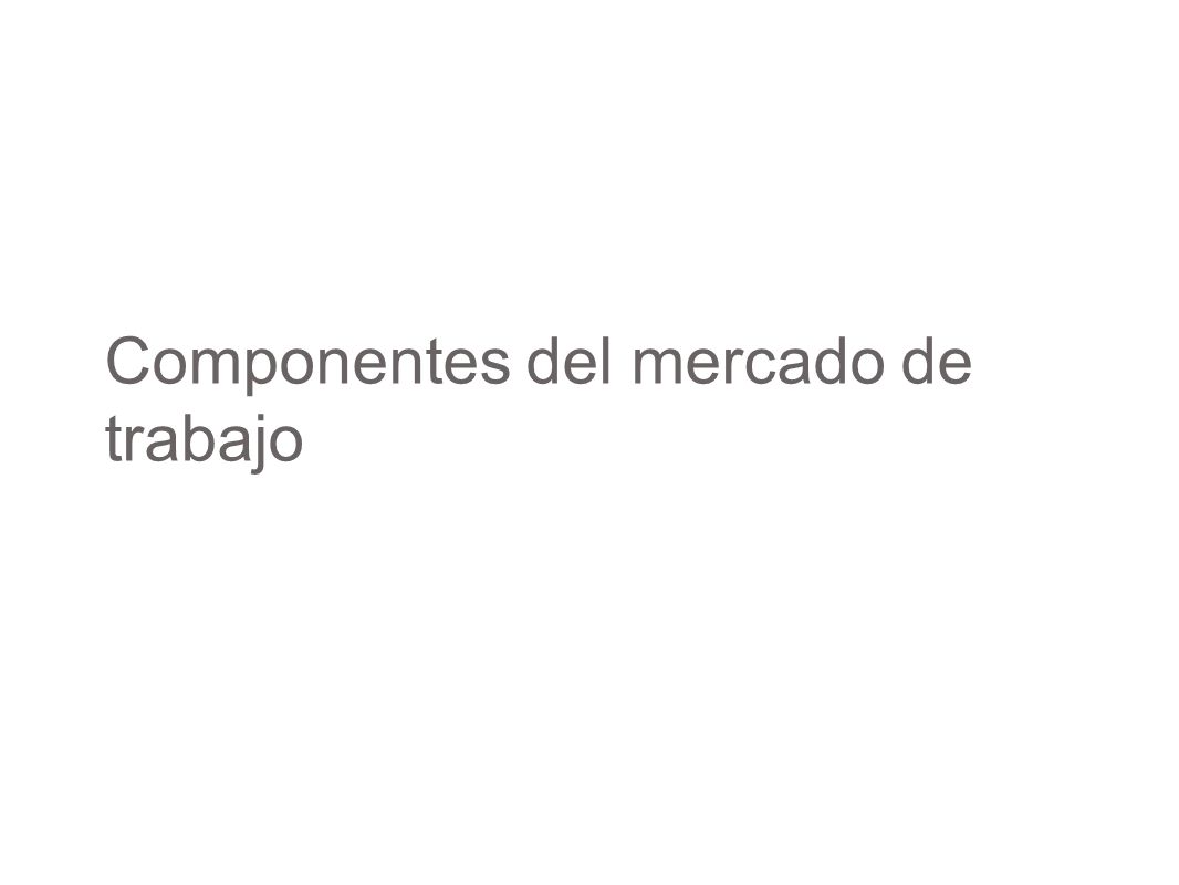 TEMA 7. El Mercado De Trabajo Y El Empleo. Componentes Del Mercado De ...