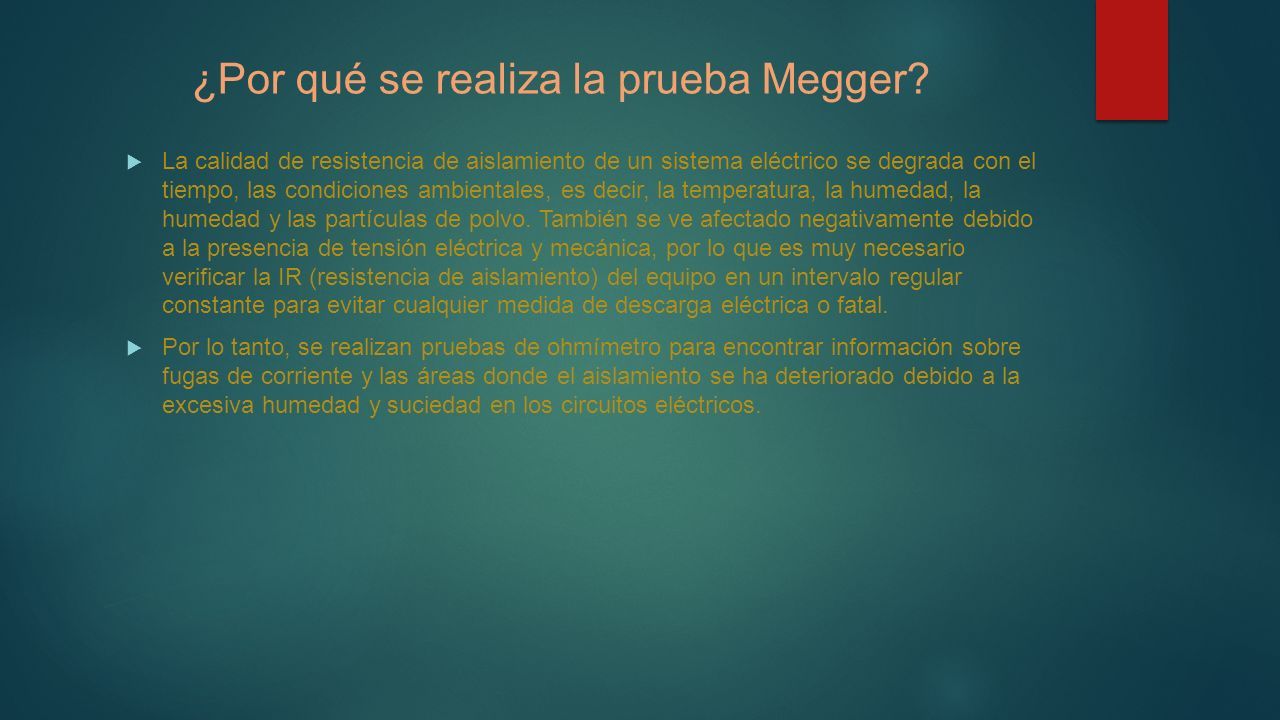 Operación Y Uso Del Megohmetro El Megger O Megometro Es Un Instrumento