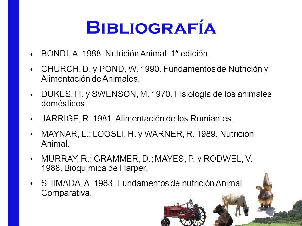 NutriciónAnimal ConceptosConceptos. Bibliografía BONDI, A Nutrición Animal. 1ª edición. CHURCH, D. y POND, W Fundamentos de Nutrición y. - ppt descargar NutriciónAnimal ConceptosConceptos. Bibliografía BONDI, A Nutrición Animal. 1ª edición. CHURCH, D. y POND, W Fundamentos de Nutrición y. - ppt descargar