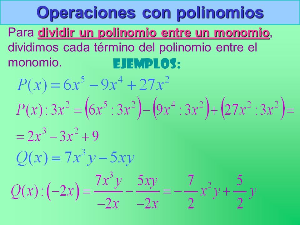 Monomios Un monomio es una expresión algebraica en la que la únicas ...