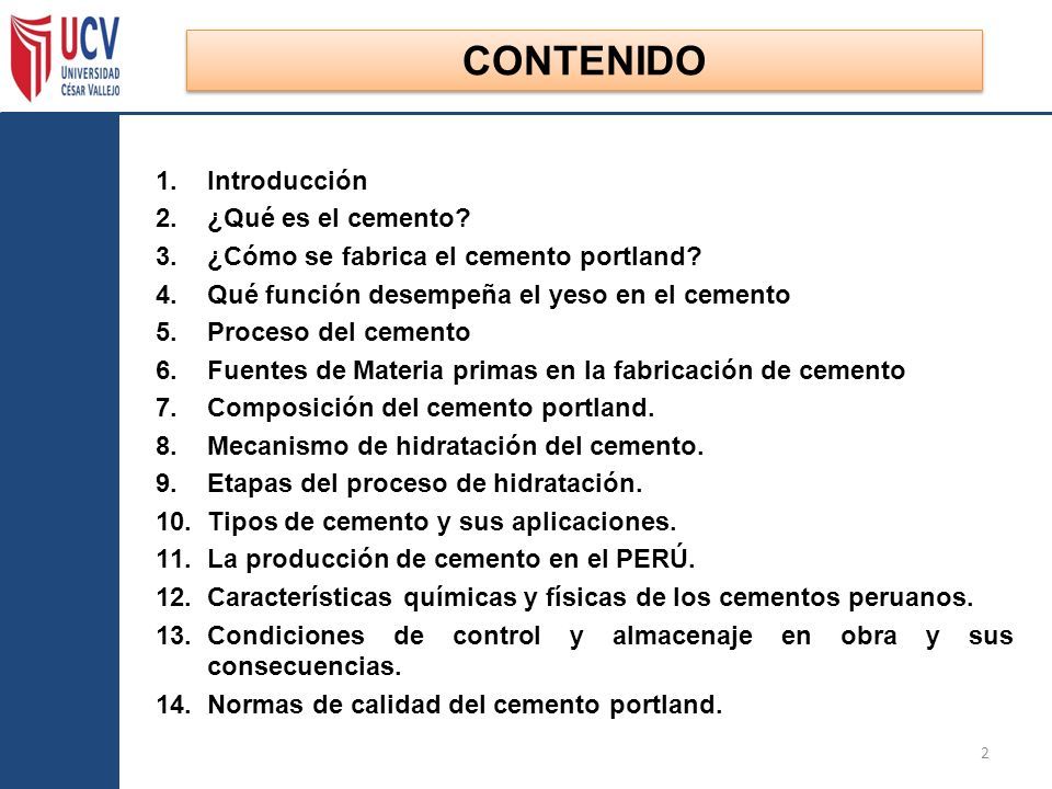 CURSO: TECNOLOGIA DEL CONCRETO Y MATERIALES 1 TEMA: EL CEMENTO. - ppt  descargar