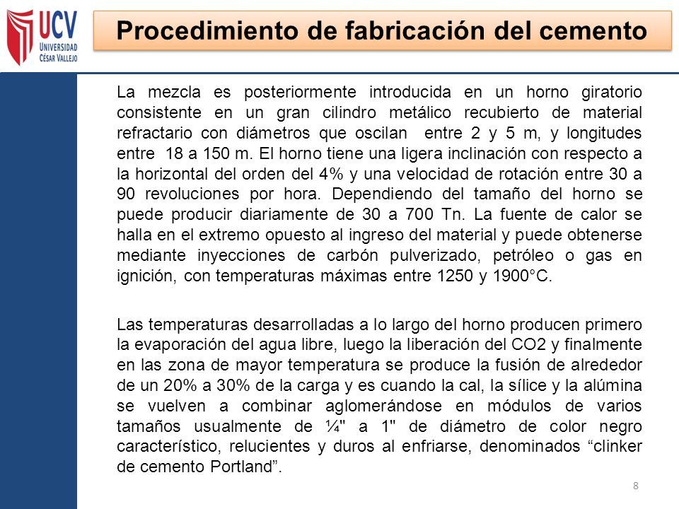 CURSO: TECNOLOGIA DEL CONCRETO Y MATERIALES 1 TEMA: EL CEMENTO. - ppt  descargar