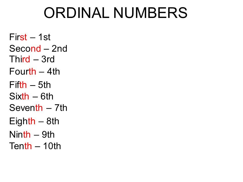 Cardinal and ordinal numbers. CARDINAL NUMBERS We use cardinal numbers ...