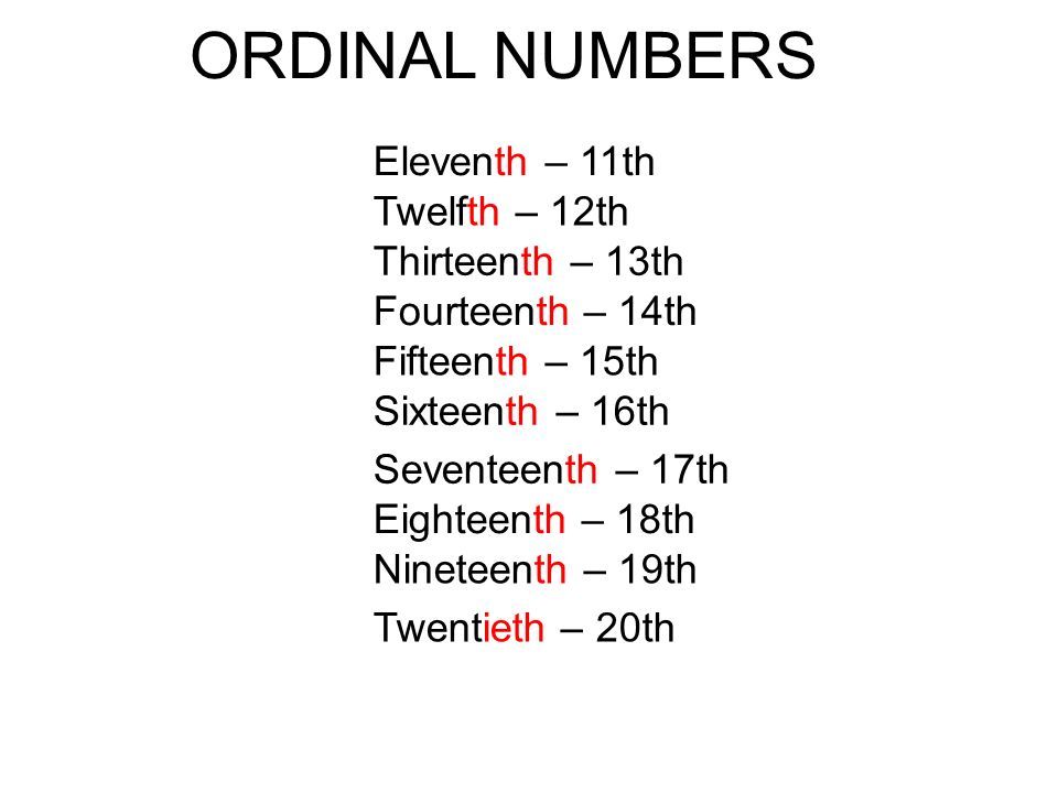 Cardinal and ordinal numbers. CARDINAL NUMBERS We use cardinal numbers ...