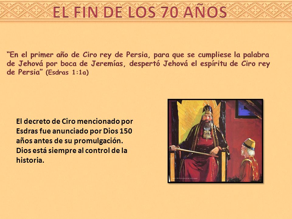 Los libros de Esdras y Nehem as relatan los acontecimientos