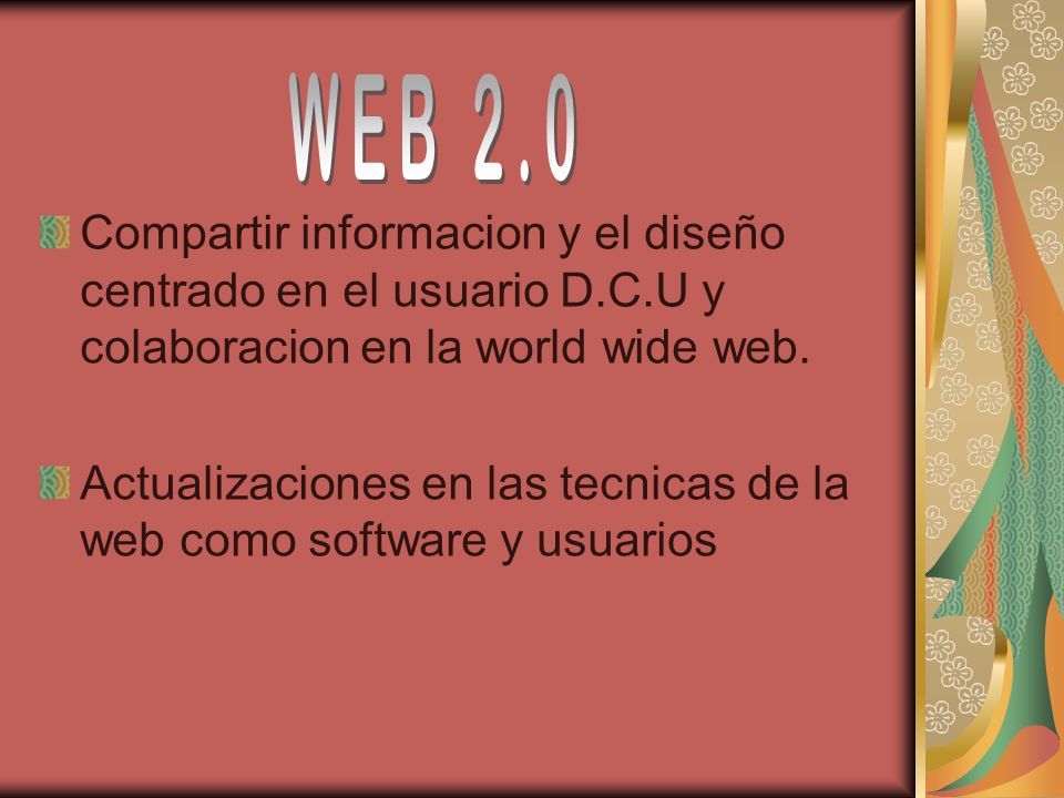 Compartir informacion y el diseño centrado en el usuario D.C.U y colaboracion en la world wide web.