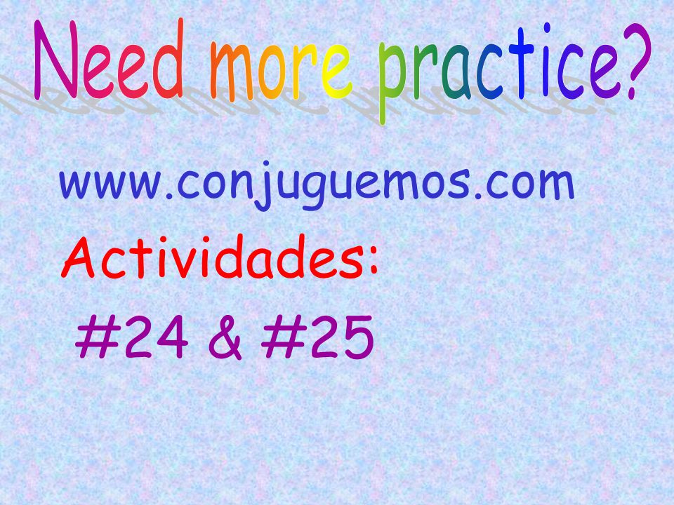 Actividades: #24 & #25